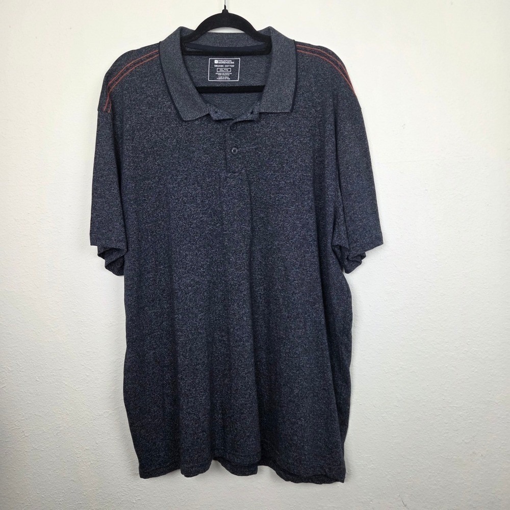 Mountain Warehouse Polo‎ Shirt Mens XXL Navy Blue Organic Cotton Adventure